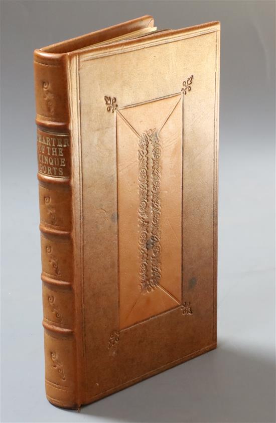 CINQUE-PORTS: Great ... The Great and Ancient Charter of the Cinque-Ports, 12mo, rebound, 17th century style calf,
